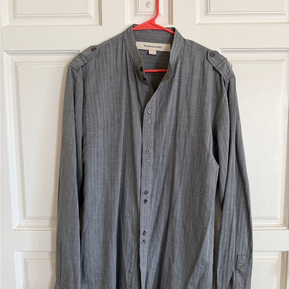 Standard Issue Charcoal Button-Up Shirt